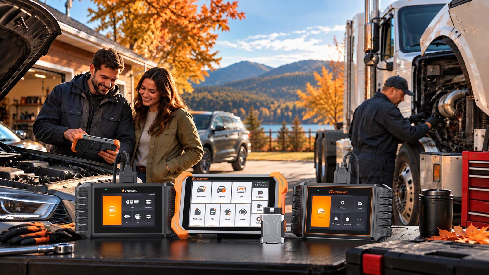 FOXWELL diagnostic tools for fall car care and pre-winter vehicle maintenance