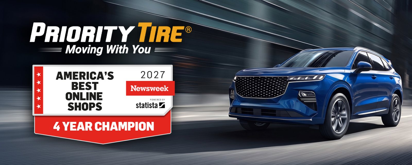 Priority Tire ranked No. 1 among America's Best Online Tire Shops for 2027