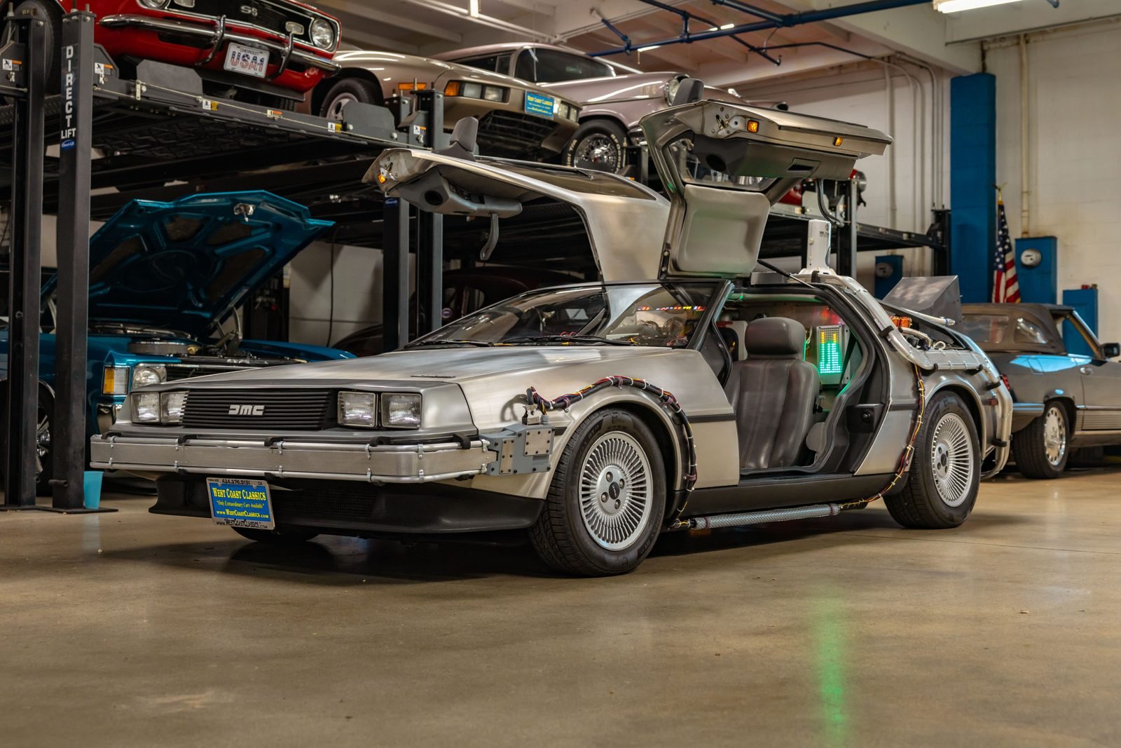 The 1983 DeLorean DMC-12 Time Machine replica built by specialist Danny Botkin