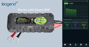 leagend battery-free supercap jump starter JS300 with smart APP