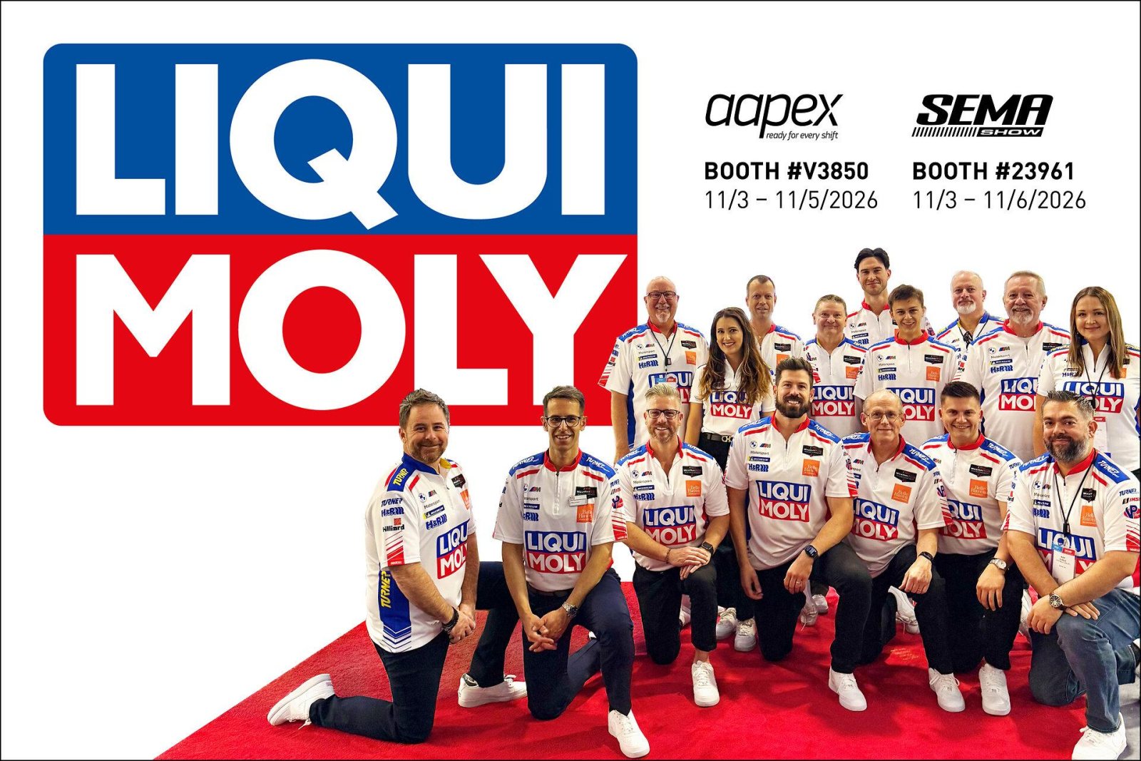 The committed LIQUI MOLY team will welcome visitors at their booths at AAPEX and SEMA, give valuable product insights and share their expertise.