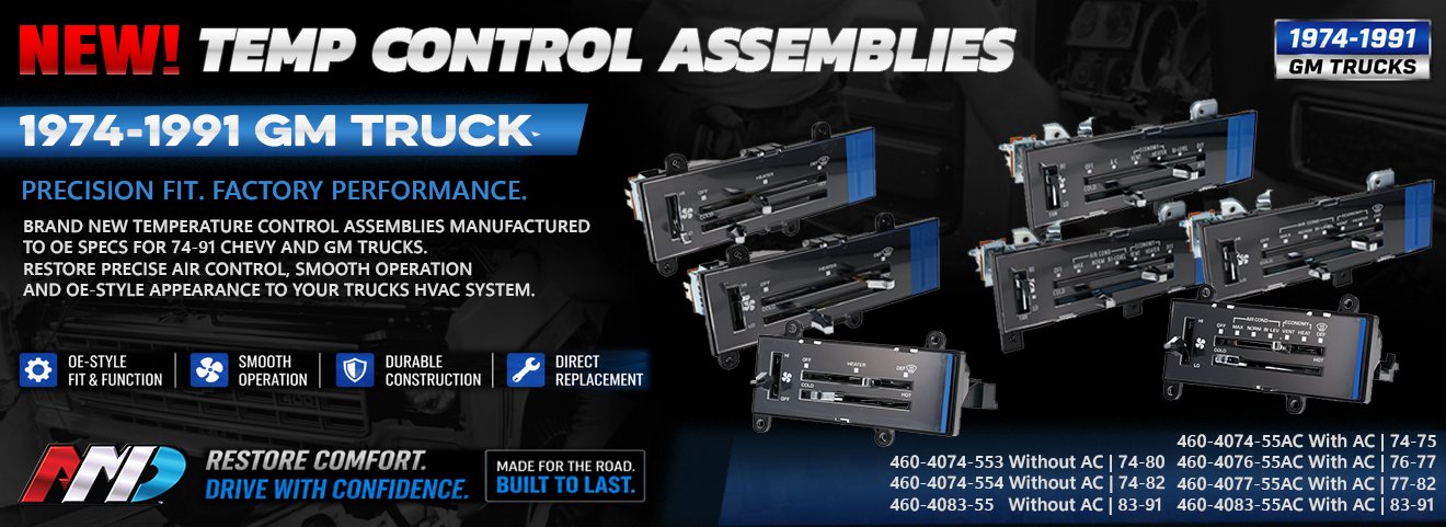 AMD Temperature Control Assemblies for 1974-1991 Chevy and GMC Squarebody trucks.