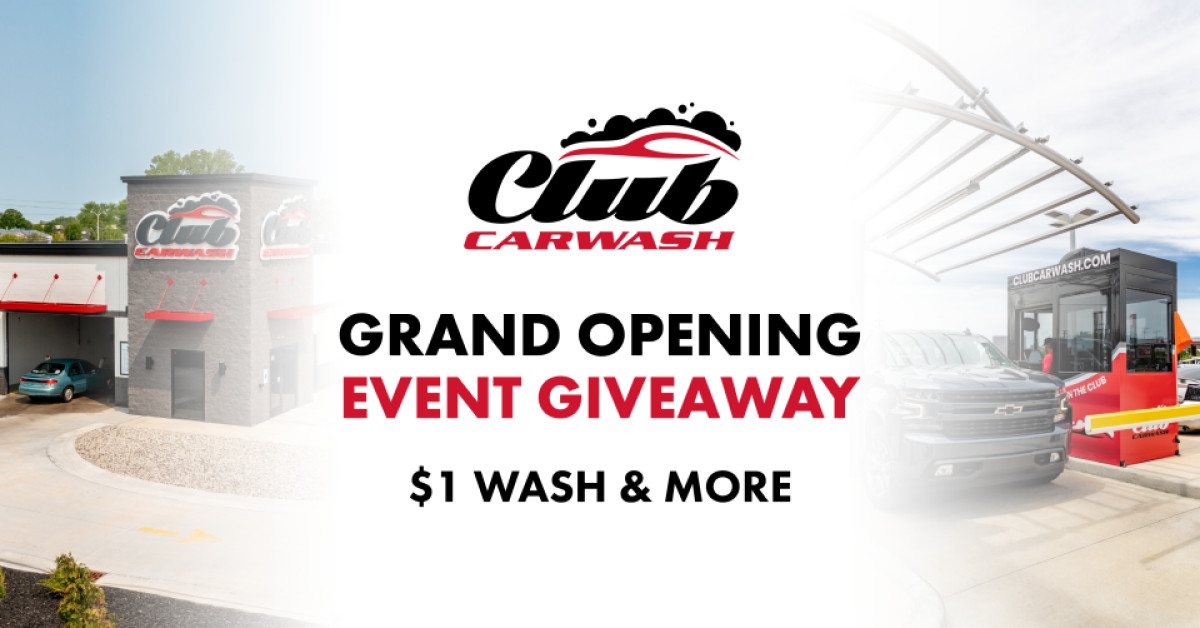 Club Car Wash grand opening release image