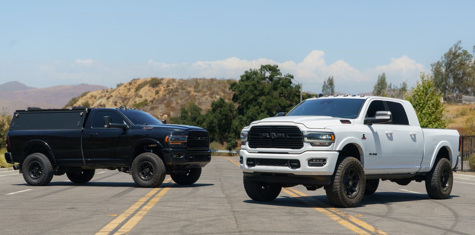 Ram 3500 trucks equipped with the Carli ALAS Pathfinder System