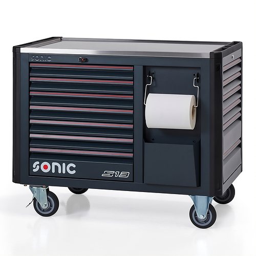 The Sonic NEXT S13 toolbox, an all-in-one mobile workstation for professional technicians.