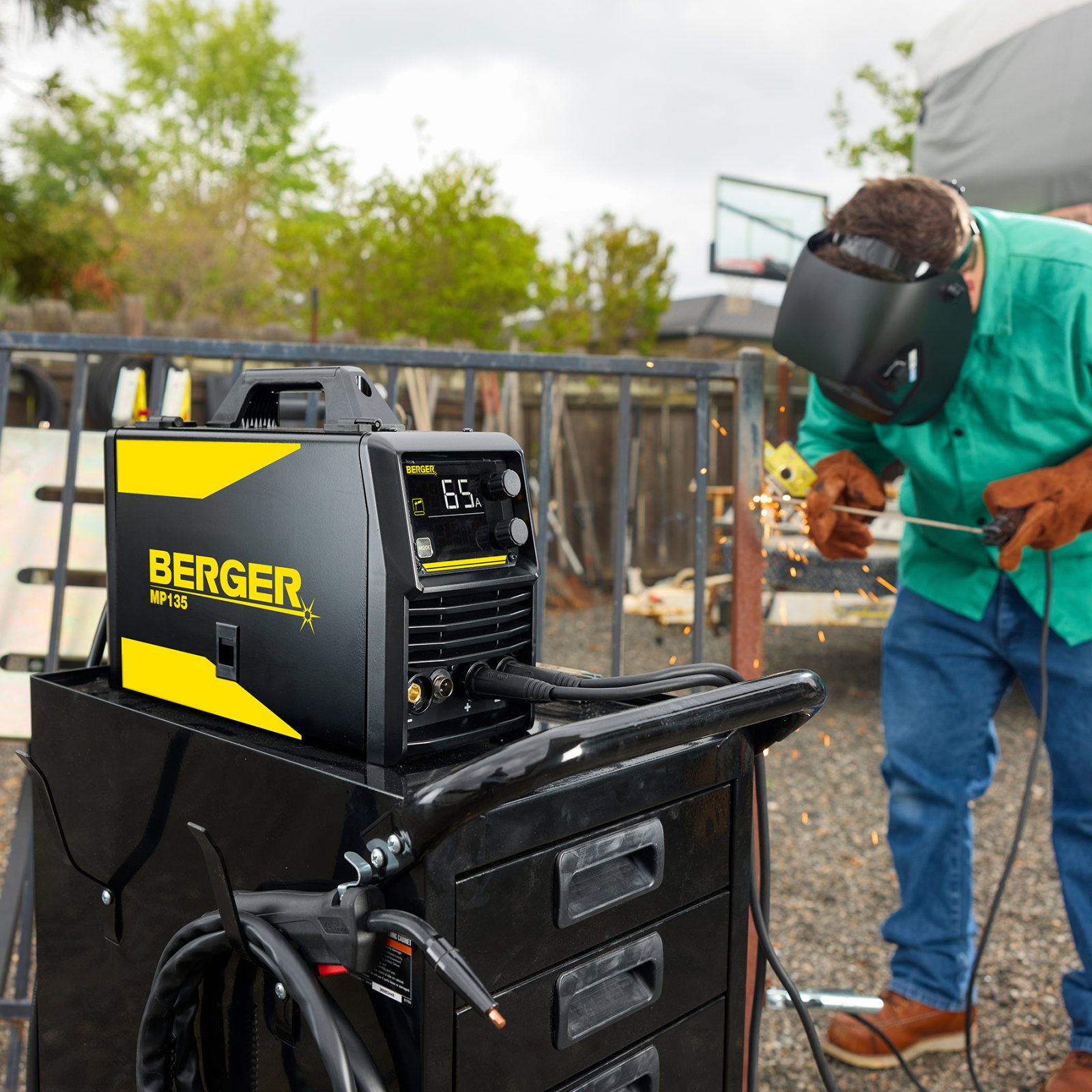 BERGER 3-in-1 multi-process welder lifestyle shot