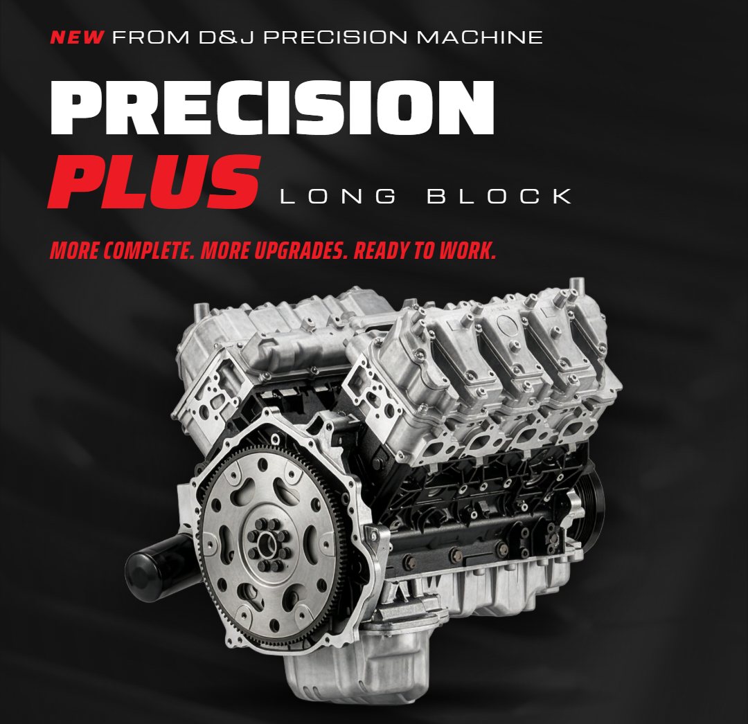 The D&J Precision Machine Precision Plus Long Block for the 2011-2016 6.6L LML Duramax.