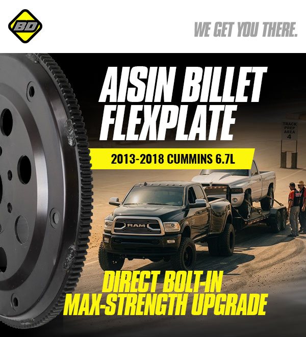 BD Diesel's Aisin AS69RC Billet Flexplate for 2013-2018 Ram 6.7L Cummins trucks.