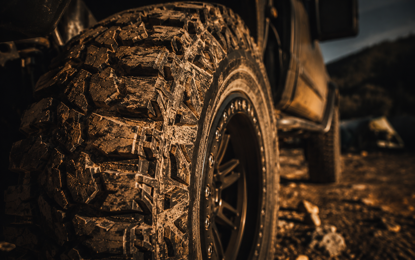 Inch format off-road tire