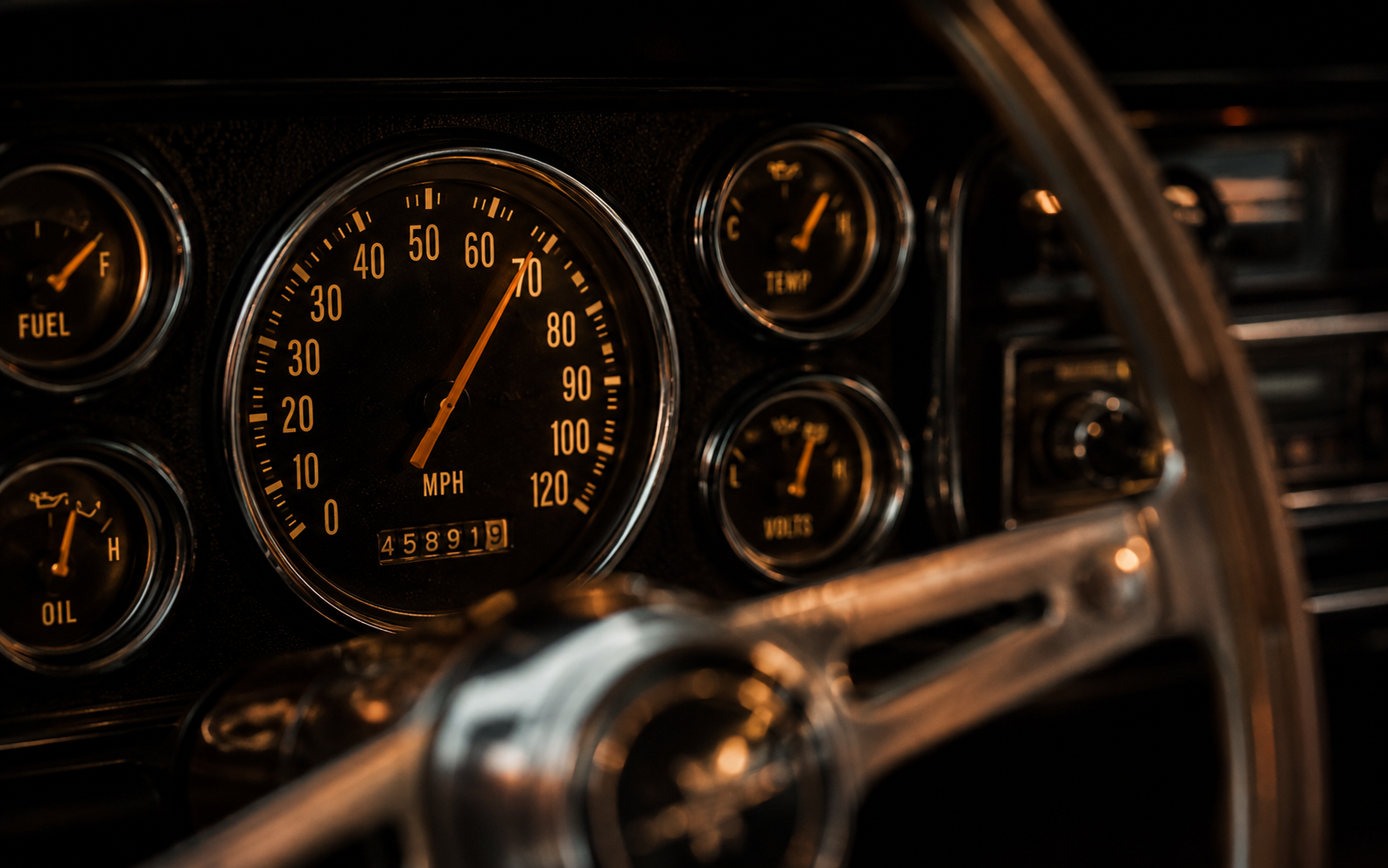 Speedometer in custom truck